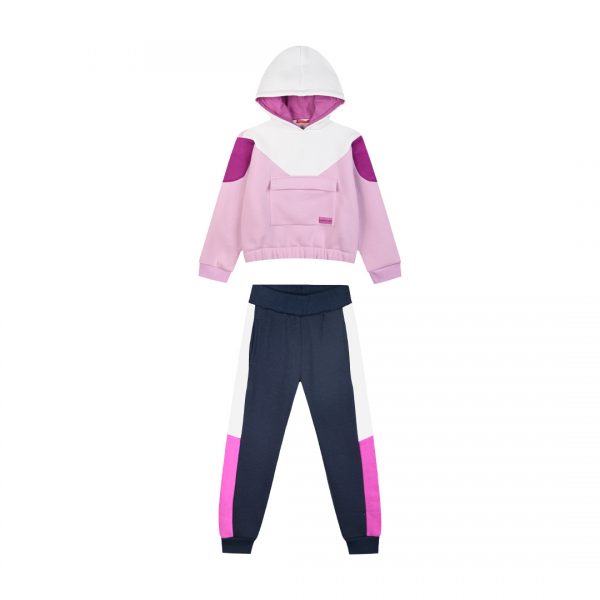 Fleece tracksuit set for girls