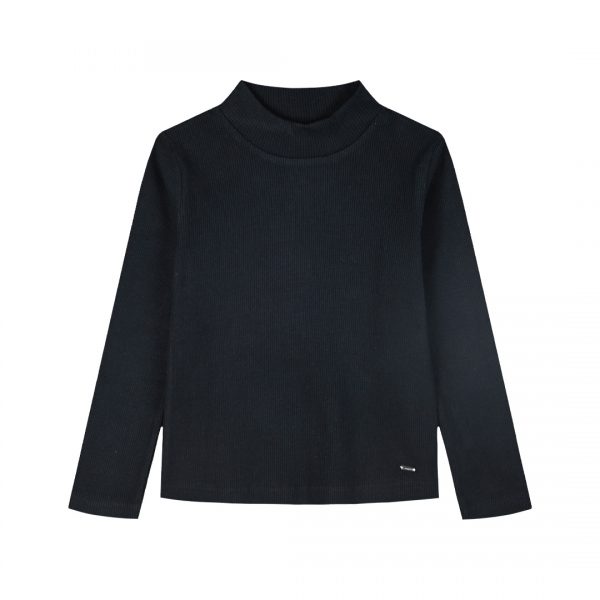 Ribbed turtleneck for girls