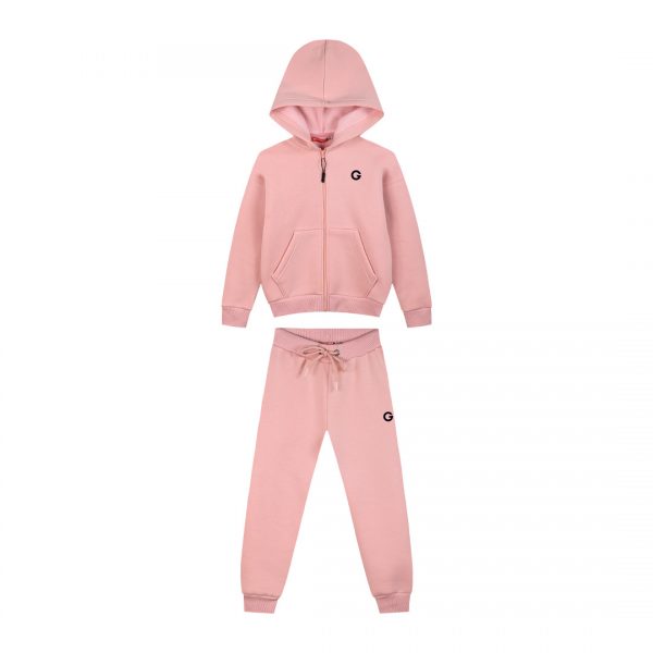 Fleece tracksuit set with print for girls