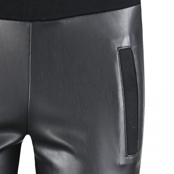 Leggings with fake leather for girls