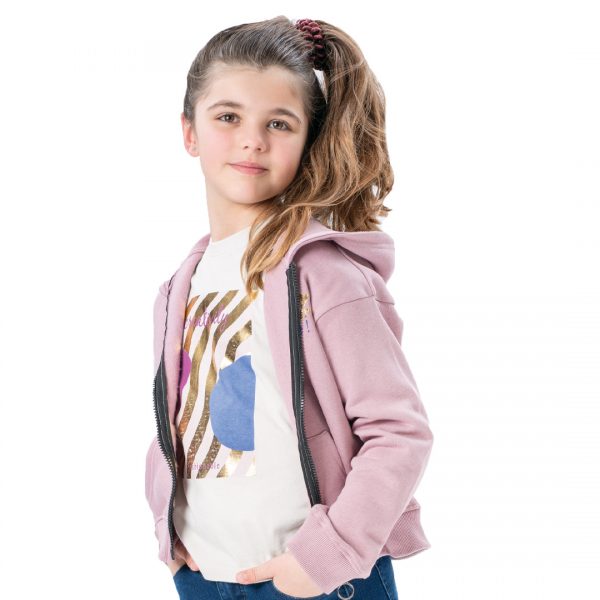 Jersey shirt with print for girls