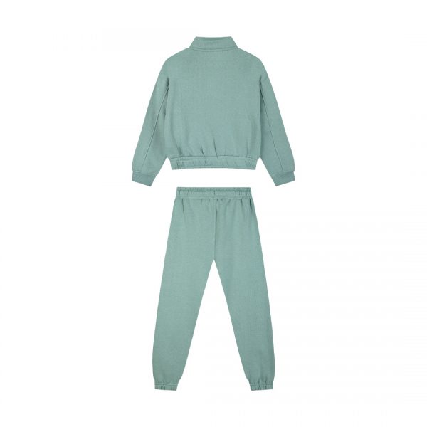 Fleece tracksuit set with embroidery for girls