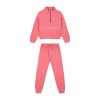 Fleece tracksuit set with embroidery for girls