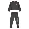 Fleece tracksuit set with print for girls