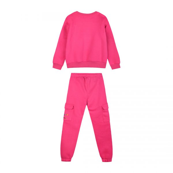 Fleece tracksuit set with print for girls