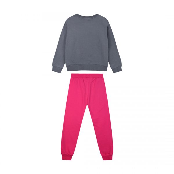 Fleece tracksuit set with print for girls