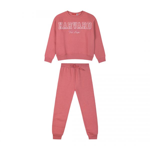 Fleece tracksuit set with print for girls