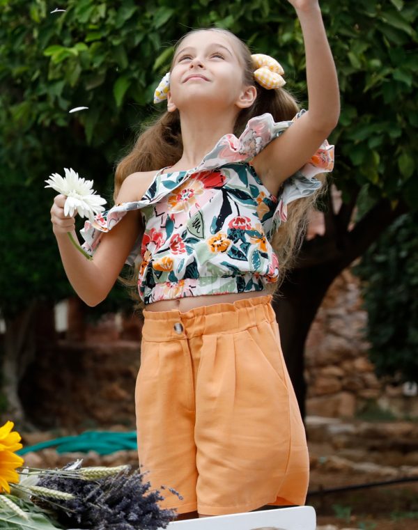 Set floral top & shorts