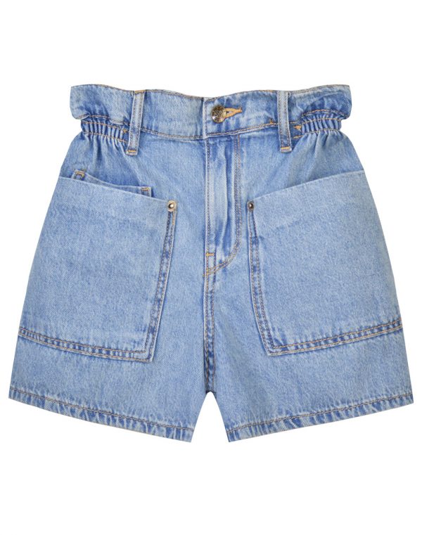 Jean shorts with frills