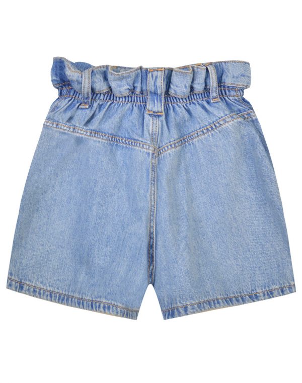 Jean shorts with frills