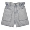 Jean shorts with frills