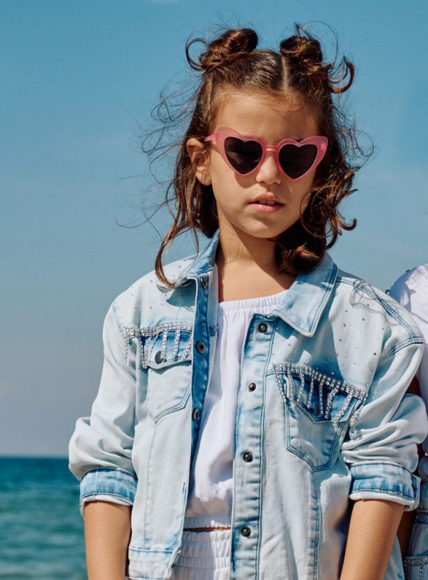 Light denim jacket for girls