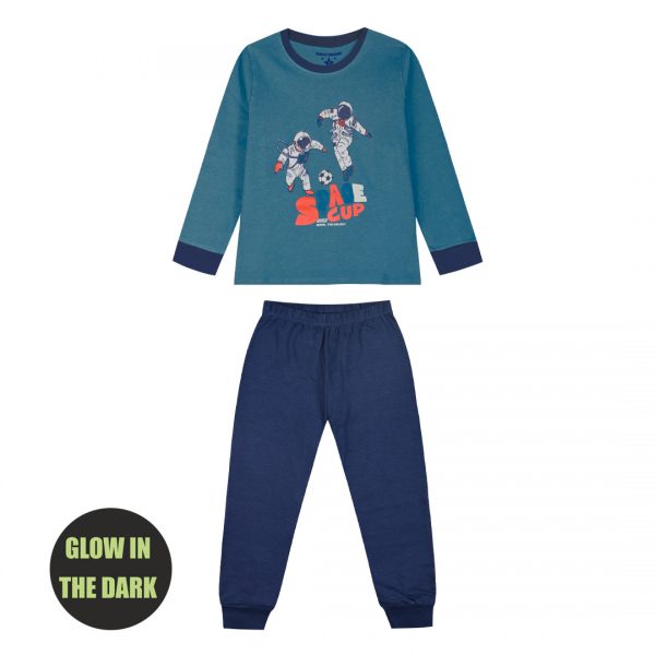 Pyjamas with glow in the dark print for boys