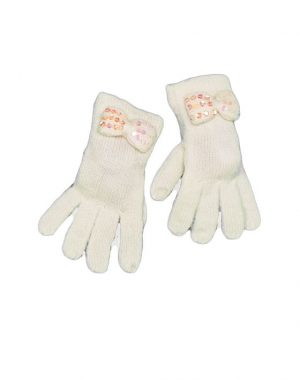 Gloves with bow