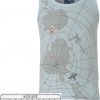 Vest top with wide band -map pattern