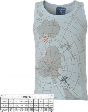 Vest top with wide band -map pattern