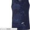 Vest top with wide band -map pattern