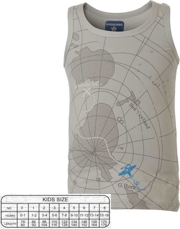 Vest top with wide band -map pattern