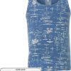 Vest top with wide band - airplanes pattern