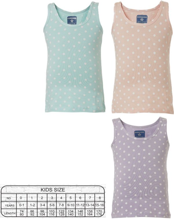 3 pcs set of vest top with dot motif