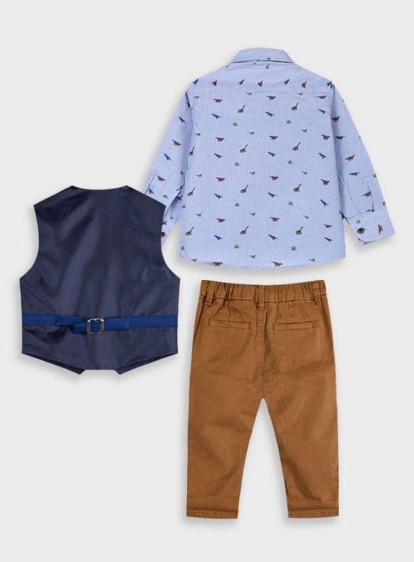 Baby boy΄s 4pcs set, shirt, bowtie, vest, and pants.Boutique collection