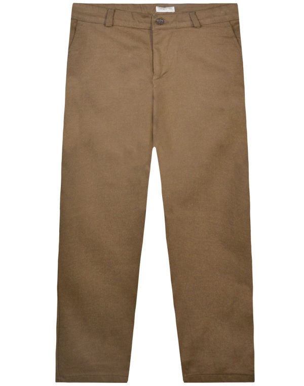 Boy΄s woven solid colour trousers with pockets