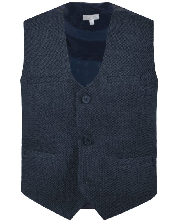 Boy΄s vest with buttons and fake welt pockets