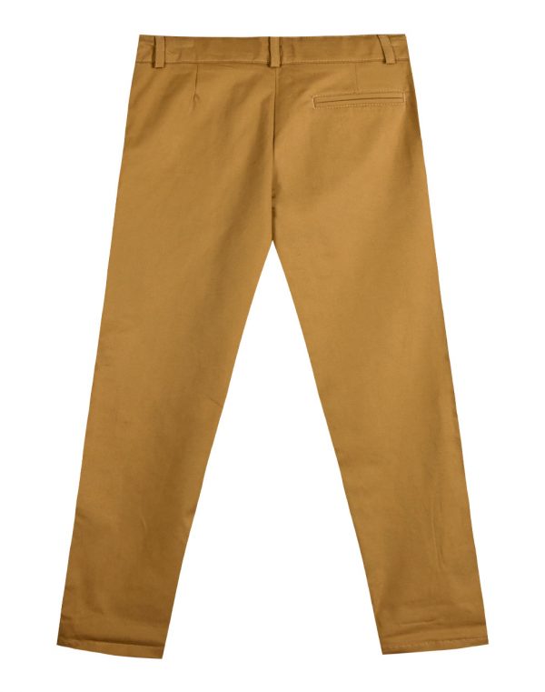 Elastic, cotton, solid color pants with pockets for boys.Boutique collection