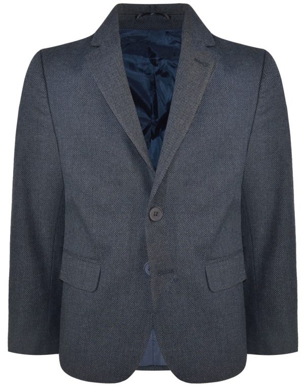 Boy΄s single colour blazer with two buttons and pocket square