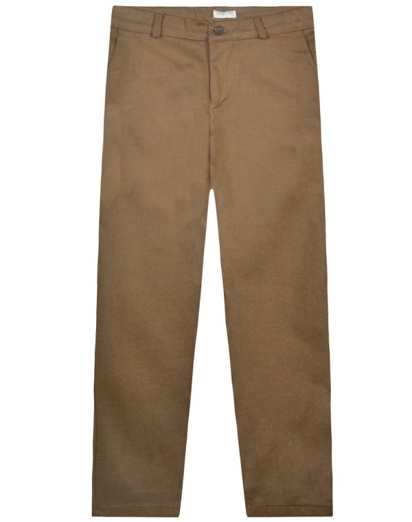 Boy΄s woven solid colour trousers with pockets