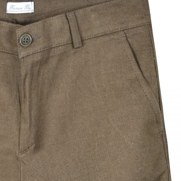 Boy΄s woven solid colour trousers with pockets