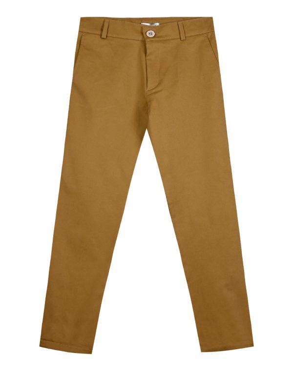 Elastic, cotton, solid color pants with pockets for boys.Boutique collection