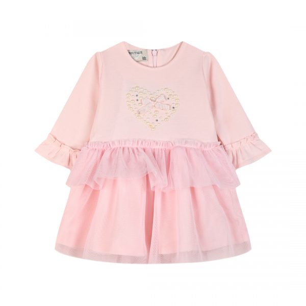 Boutique fdress with tulle for baby girls