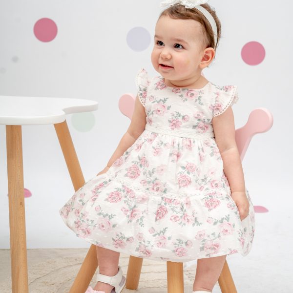 Girl΄s dress with printed tulle (6-18 months)