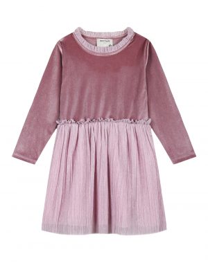 Girl΄s boutique collection velour dress with tulle