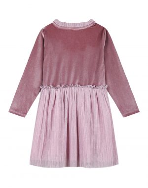 Girl΄s boutique collection velour dress with tulle