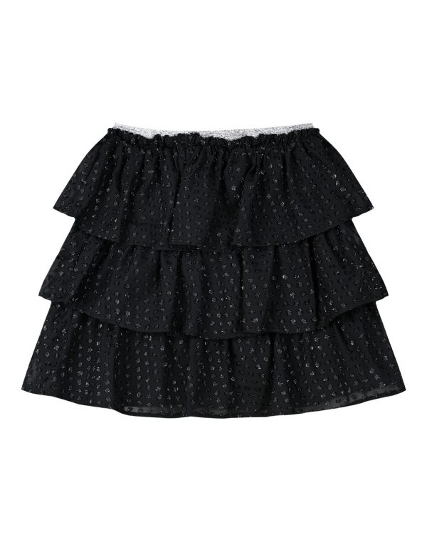 Girl΄s a-line skirt with three layers and elastic waistband, ceremonial boutique collection