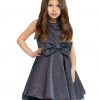 Girl΄s shiny dress with matching headband.Boutique collection