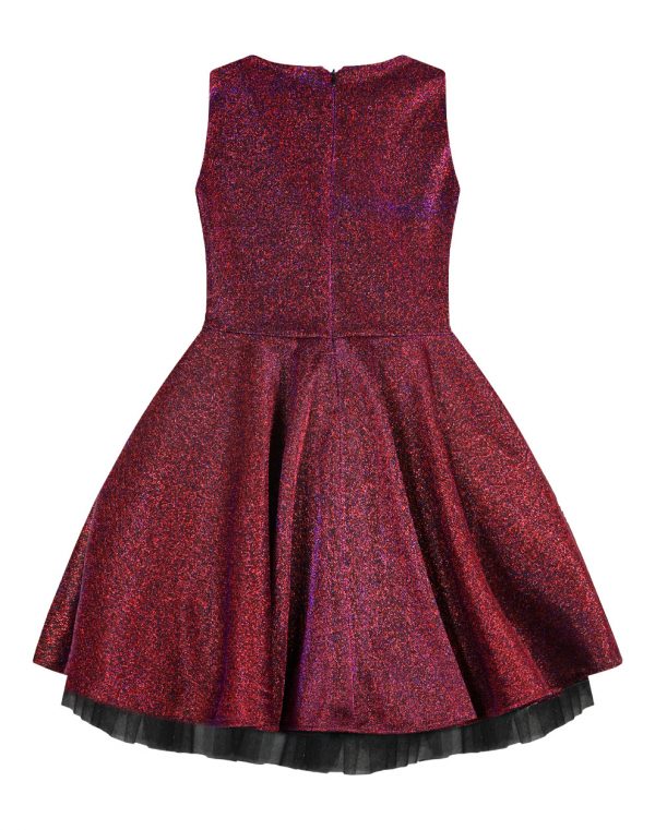 Girl΄s shiny dress with matching headband.Boutique collection