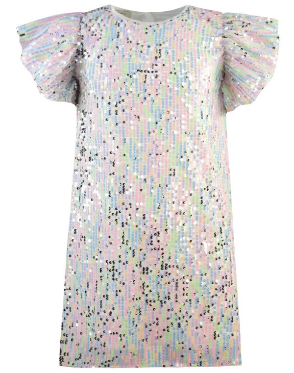 Girl΄s sequined dress with lining for special occassions